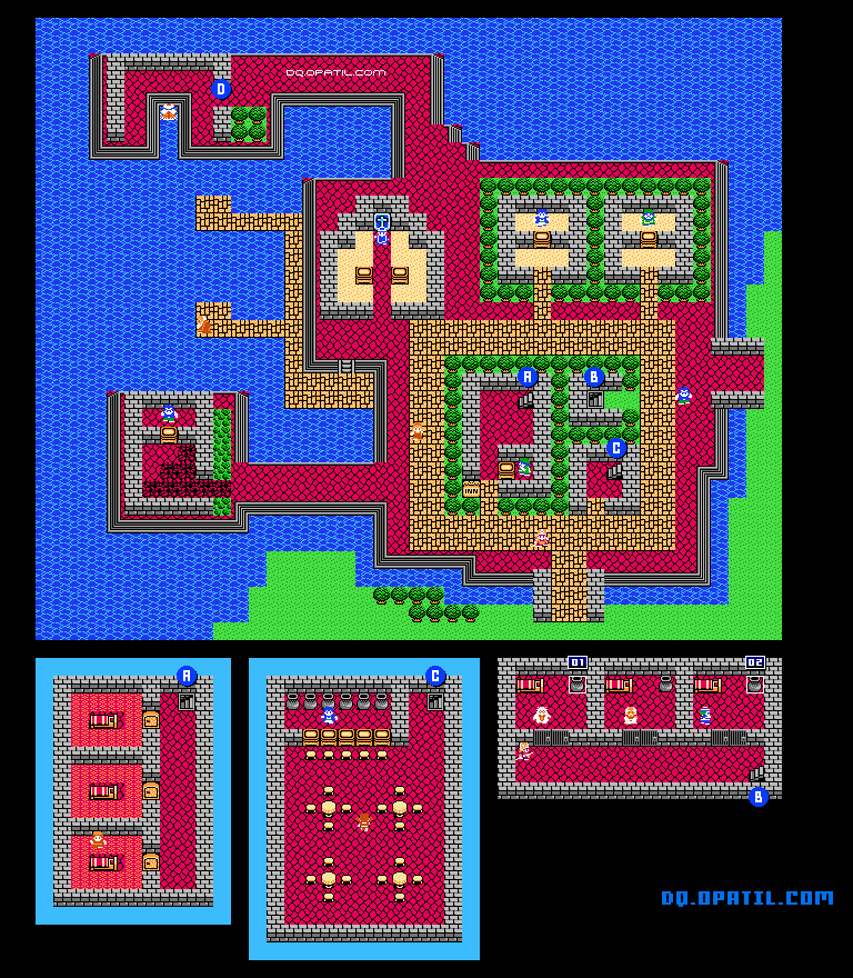 ハバリア マップ Dq4 全ての町 ダンジョンのマップ一覧 Fc版ドラゴンクエスト4 完全攻略 Dragon Quest4 ゲーム攻略メモ