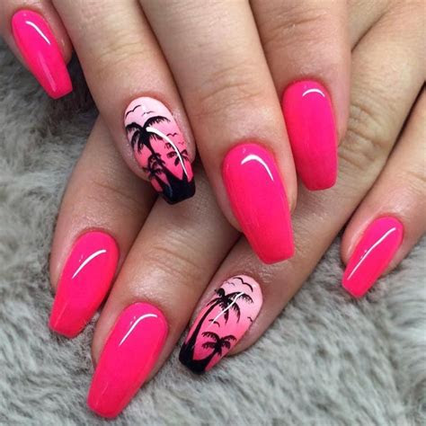 Summer Nail Designs Palm Trees