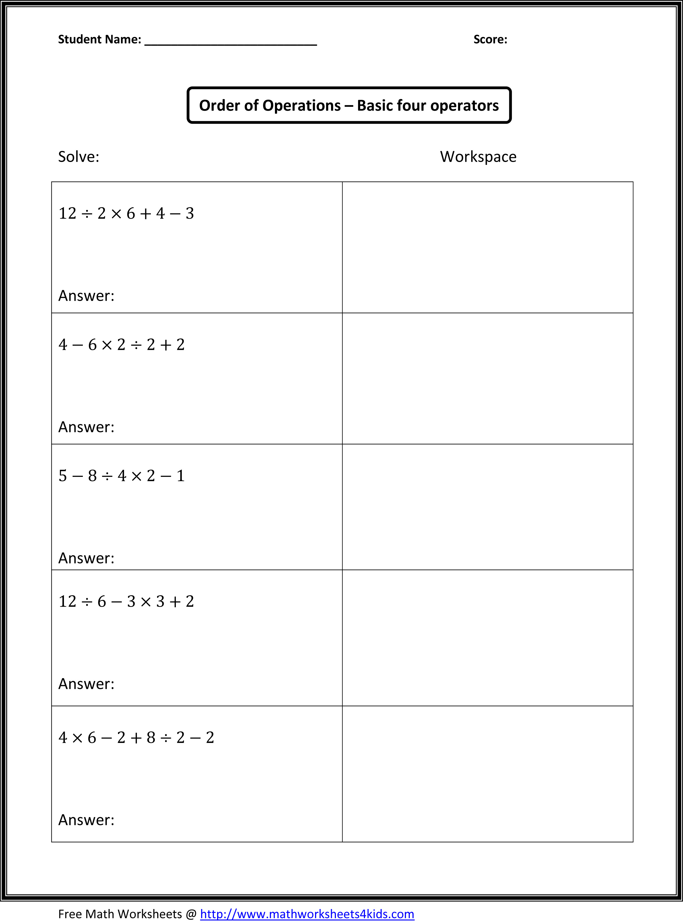 Order Of Operations - Lessons - Blendspace