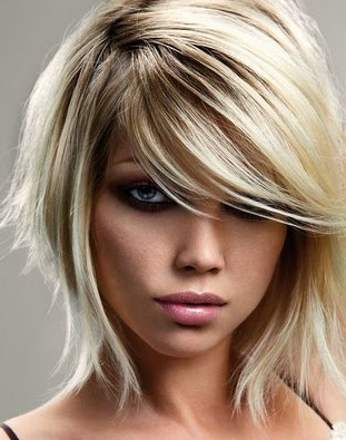 wispy bangs with medium hair. Pale Ash Blonde Medium Hair