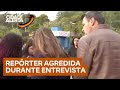 Vídeo: Repórter da Band empurra Jornalista da Record ao vivo e confusão vira caso de polícia