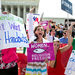 Activists reacted Monday to the Hobby Lobby ruling outside of the Supreme Court.