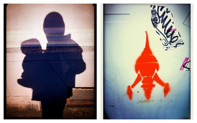 Schatten und Streetart