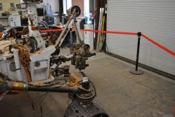 Robot arm on front of rover