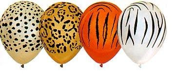 100 Jungle Animal Print Balloons