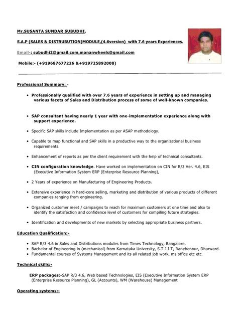 susanta  subudhiresume years experience  format