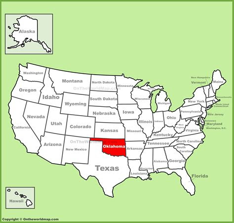 Oklahoma On The Us Map