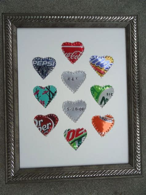 Tin Anniversary Gift   10 Year Anniversary Gift   Hearts  