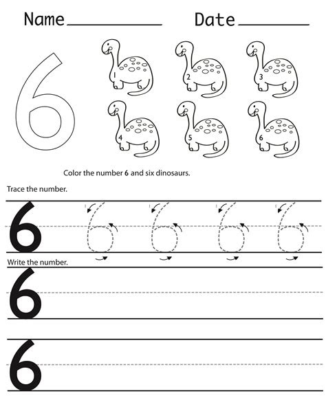 Grab your crayons and print a 6 worksheet! the number 6 worksheets