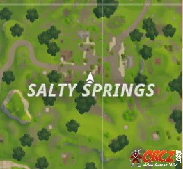 fortnite battle royale salty springs - distributeur fortnite map