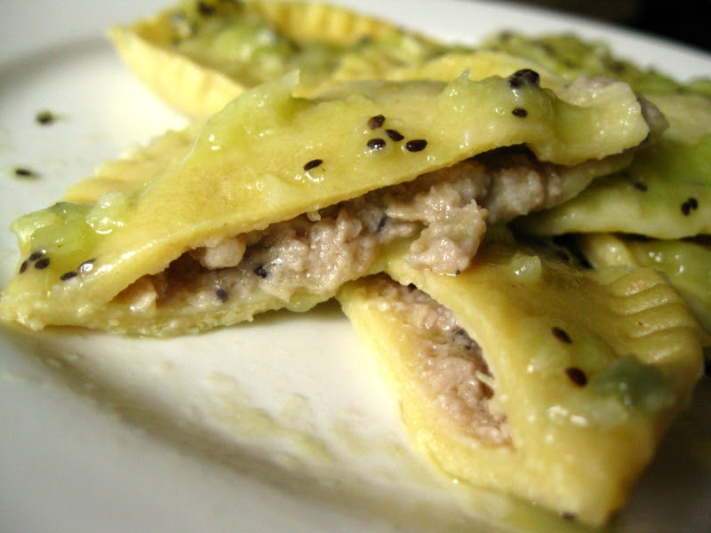 Kiwi Infused Ravioli