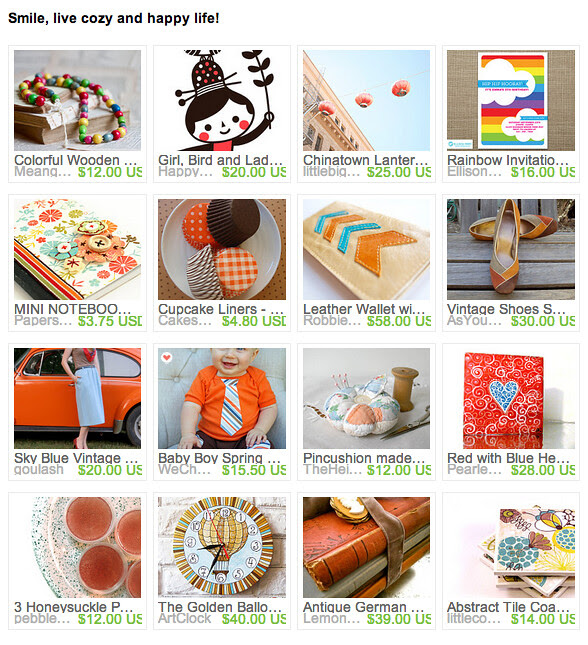 Etsy Treasury : Smile, live cozy and happy life