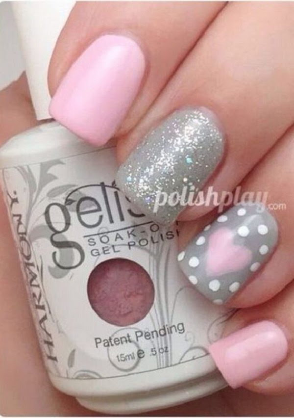 50 Cute Valentines Nail Designs With Hearts - Noted List