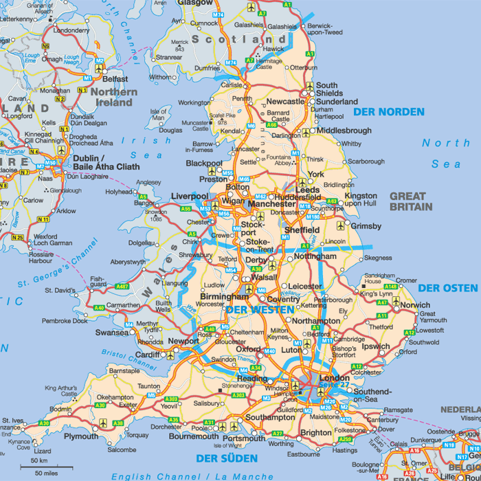 Uk County Map With Cities