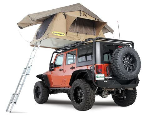 Lowering the back seat in the jeep grand cherokee opens the cargo space for larger items. Smittybilt 2783 Overlander Tent for 07-17 JeepÂ® Wrangler