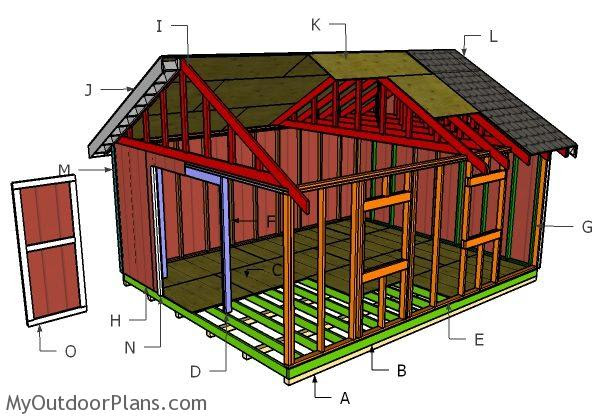 16x20 Gable Shed Roof Plans | MyOutdoorPlans | Free ...