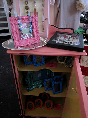 Cabinet Painted! with wares inside