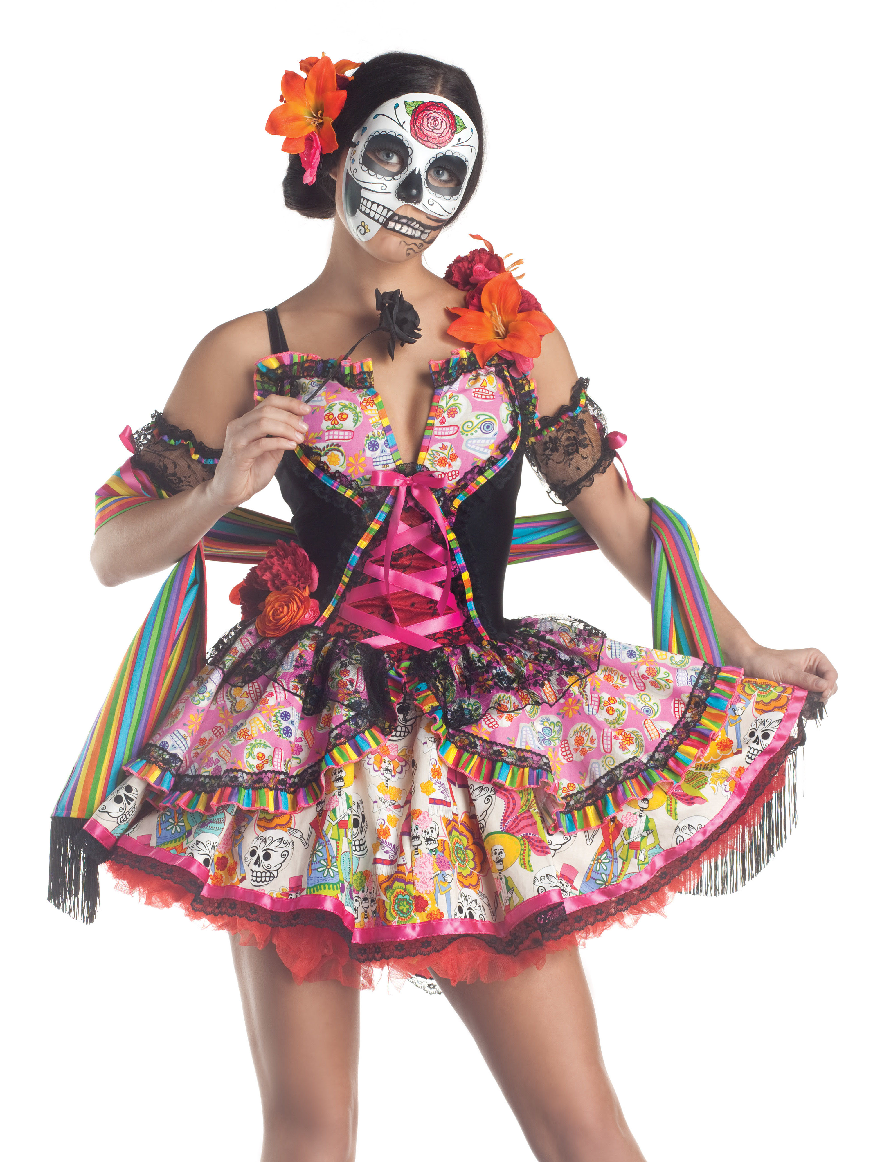 Day Of The Dead Halloween Costumes For Adults - Sexy Day Of The Dead Skeleton Adult Halloween Costume | eBay
