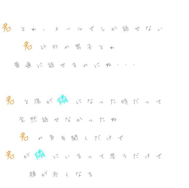 恋愛 片想い 恋 片思い 君 君とゎ メールでしか話せない 君以 まゃん ﾟ さんの明朝体デコメ