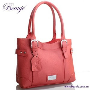 Pink-Leather-Handbag-Apricot-Bag-Peach-Handbag-Genuine-Leather-Beauje ...