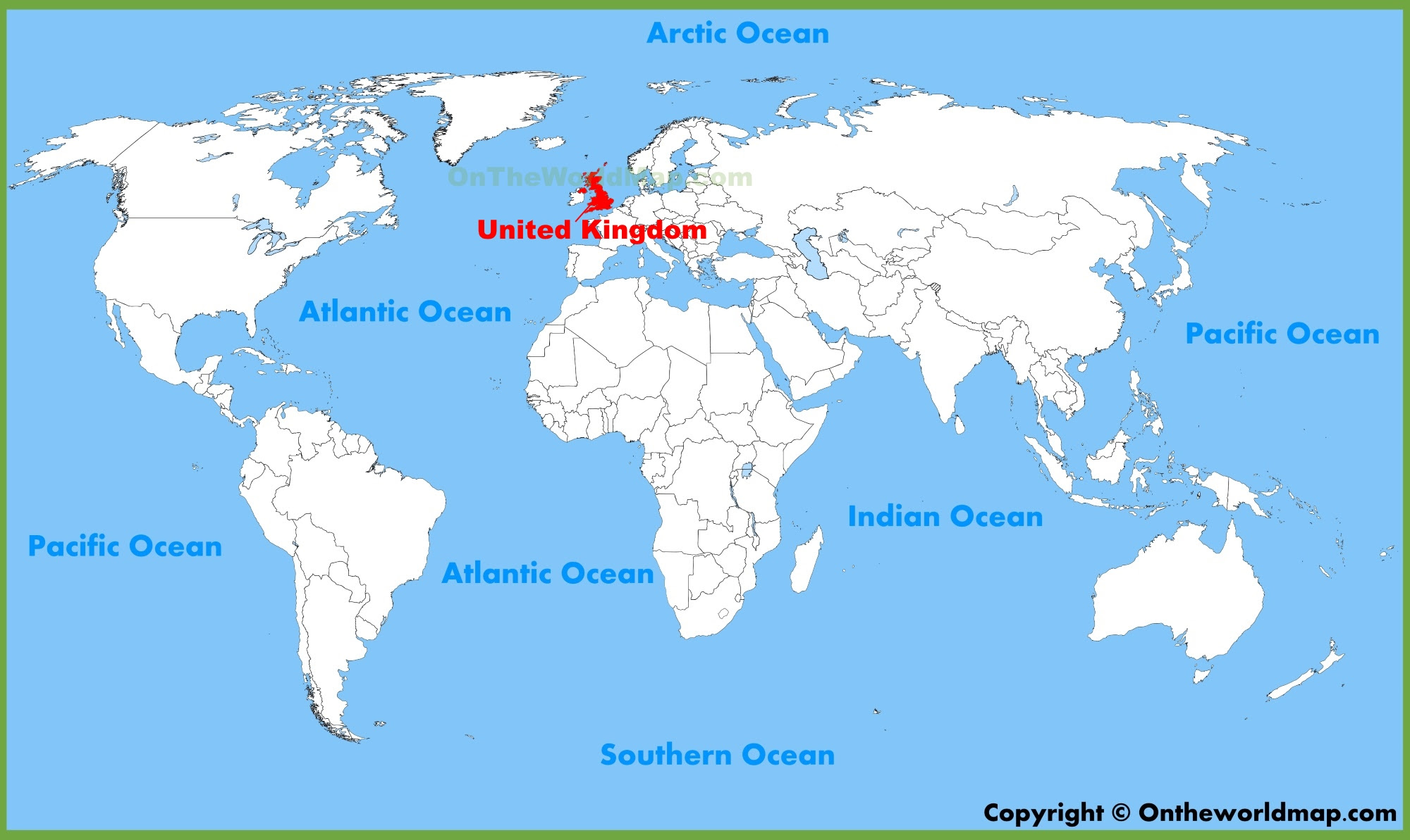 United Kingdom On World Map United Kingdom (UK) location on the World Map