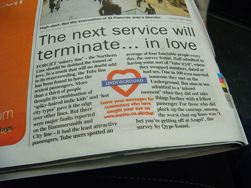 Love on the Tube Survey Results in Metro