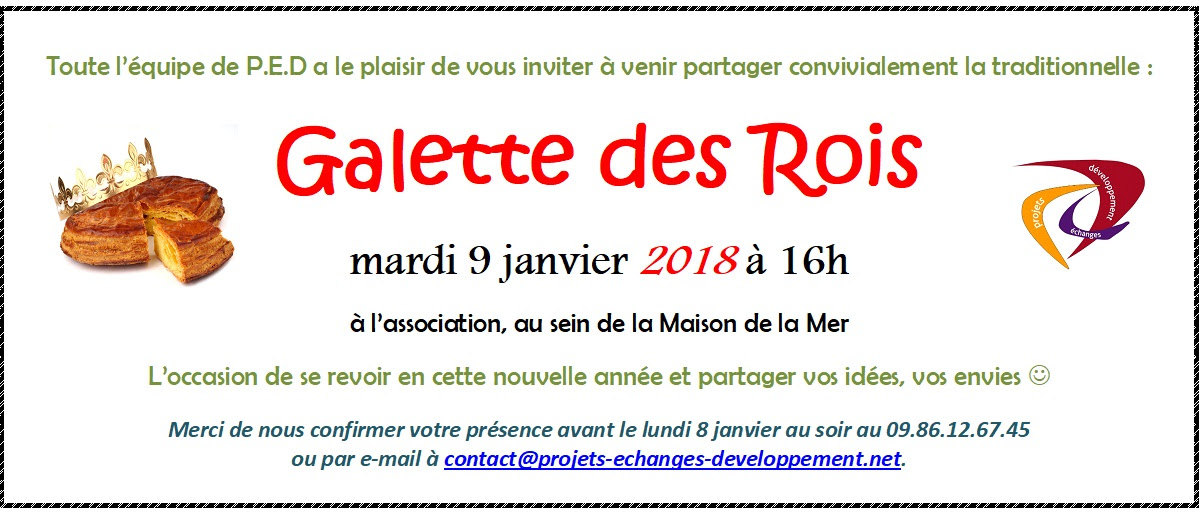 Invitation Galette Des Rois 2018 Projets Echanges Et Developpement