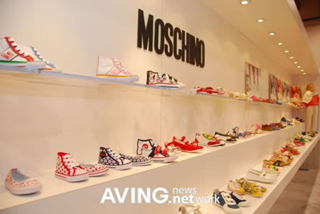 Moschino’s kids shoes collection at WSA show, Las Vegas