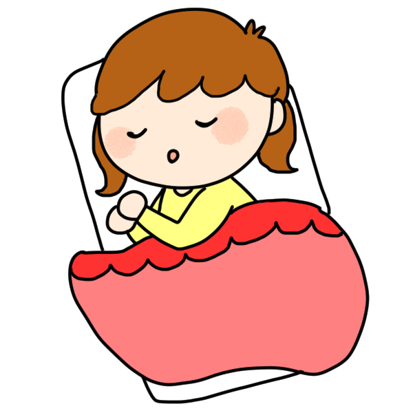 お昼寝する女の子のイラスト かわいいフリー素材が無料のイラストレイン