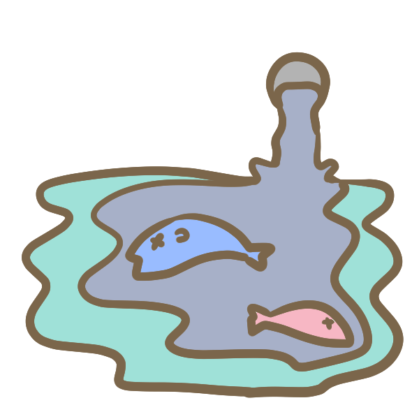 水質汚染のイラスト かわいいフリー素材が無料のイラストレイン