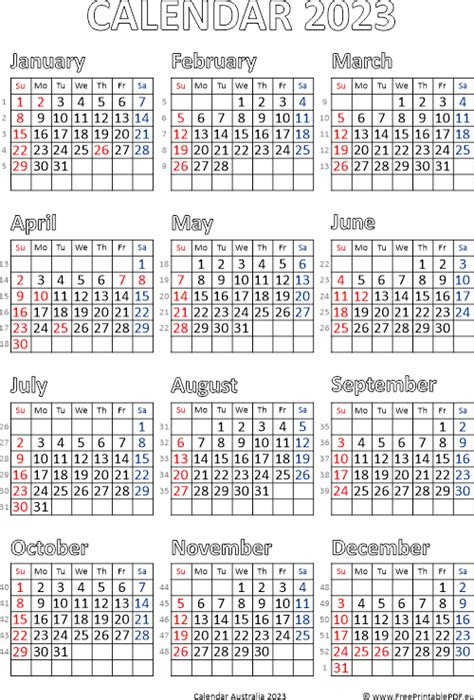  printable 2023 calendar australia with public holidays imagesee