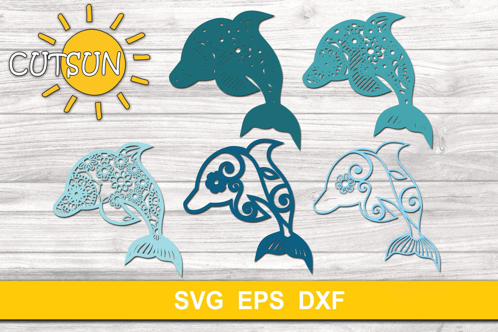 Download 3d Layered Dolphin Mandala Cut File For Crafters 5 Layers So Fontsy