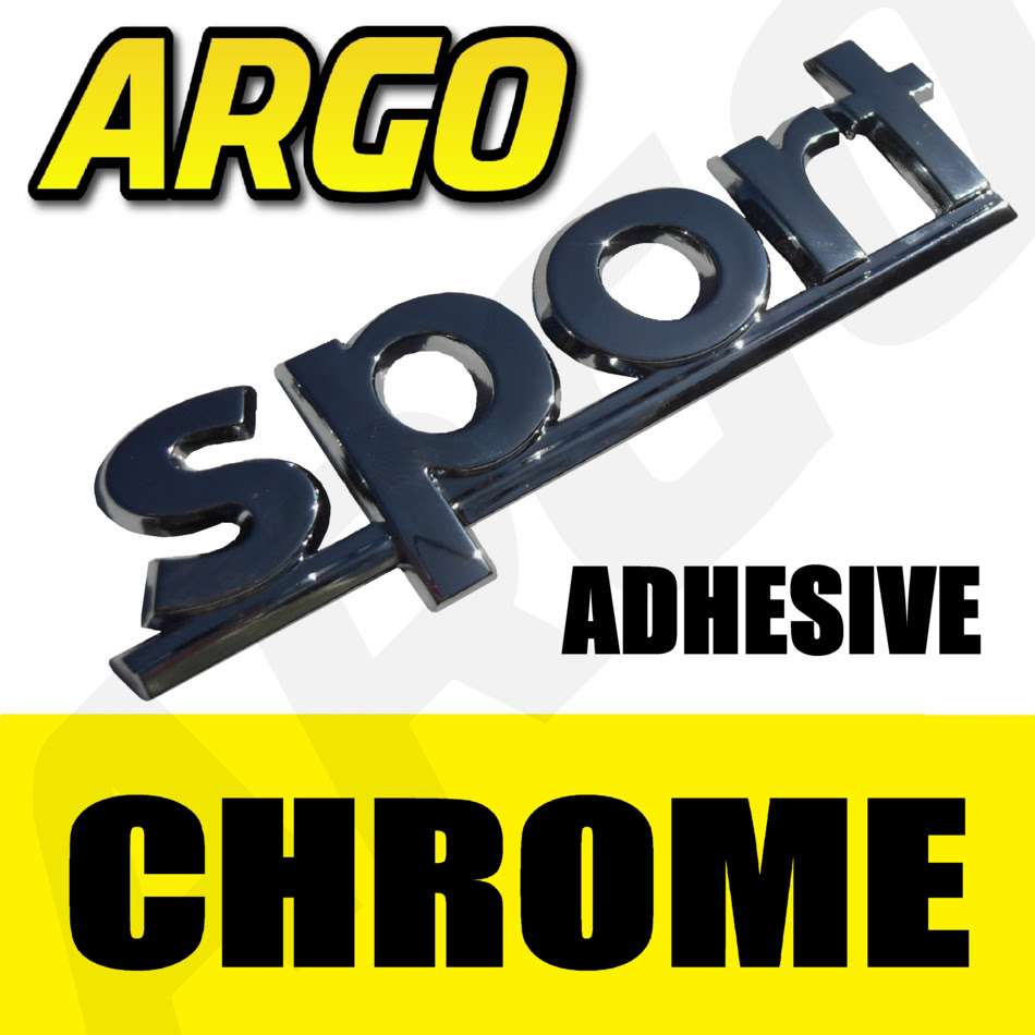 Chrome Sport Badge Silver 3D Emblem Decal Sticker Perodua 