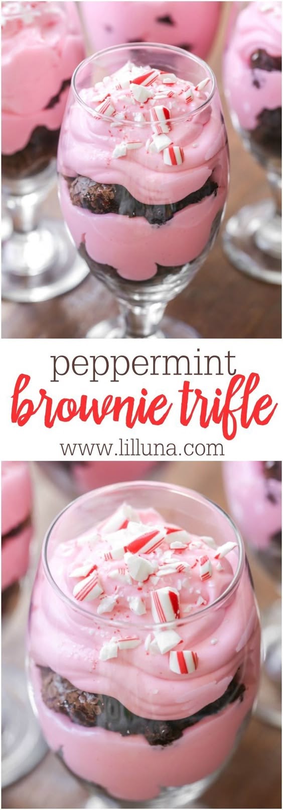 Peppermint Brownie Trifle