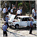 A car packed with explosives rammed into a police station in northern Tajikistan on Friday.