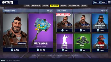 fortnite  decided  visit  items shop