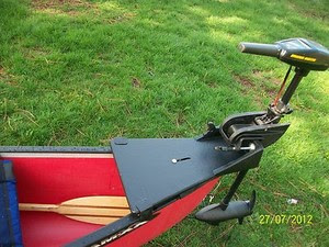  Canoe Trolling Motor Mount- REAR mount transom for standard canoe