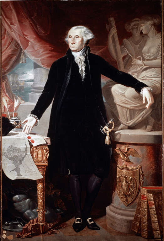 Portrait of George Washington 1732-1799, President of the United States of America, by Italian painter Giuseppe Perovani 1765-1835. San Fernando Royal Academy of Fine Art, Madrid Spain. (Photo by: Leemage/UIG via Getty Images)