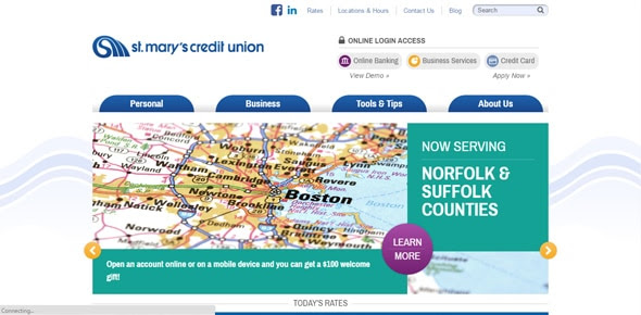 St Mary’s Credit Union Financial Website Designs