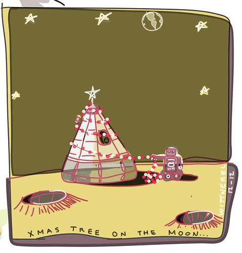 XMaS tree on the moon by douglaswittnebel