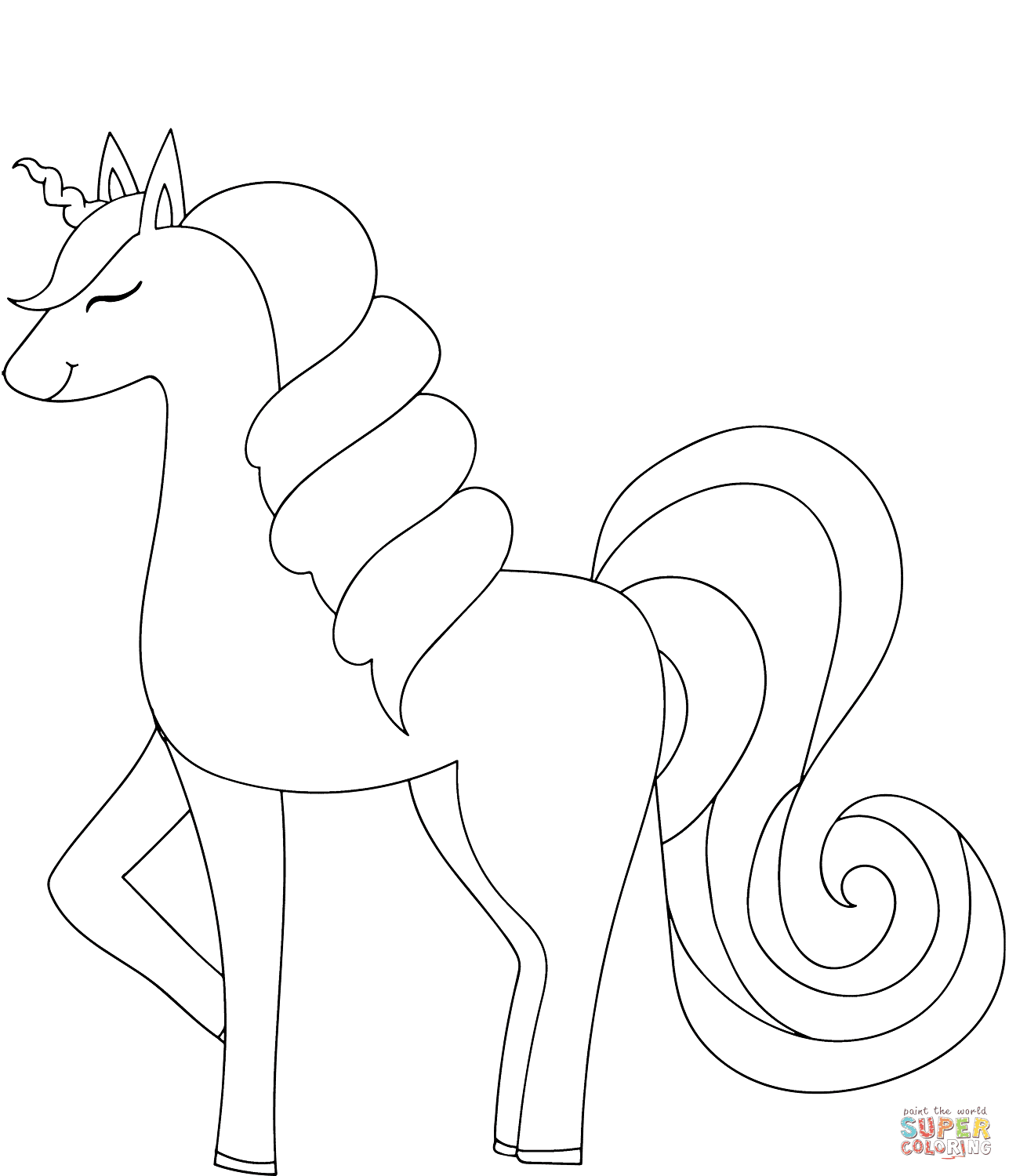 Unicorn Coloring Page Free Printable Coloring Pages