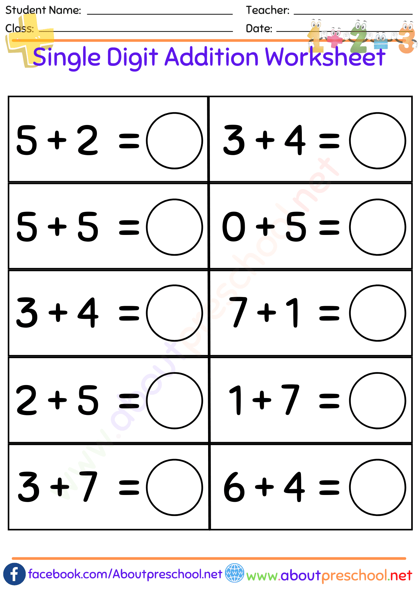 grade 1 math worksheets pdf Archives - Page 3 of 5 - About ...