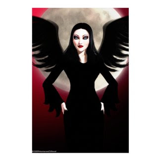 Morbella Wings Of Death Gothic Fantasy Art print
