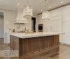 White And Walnut Kitchen Cabinets