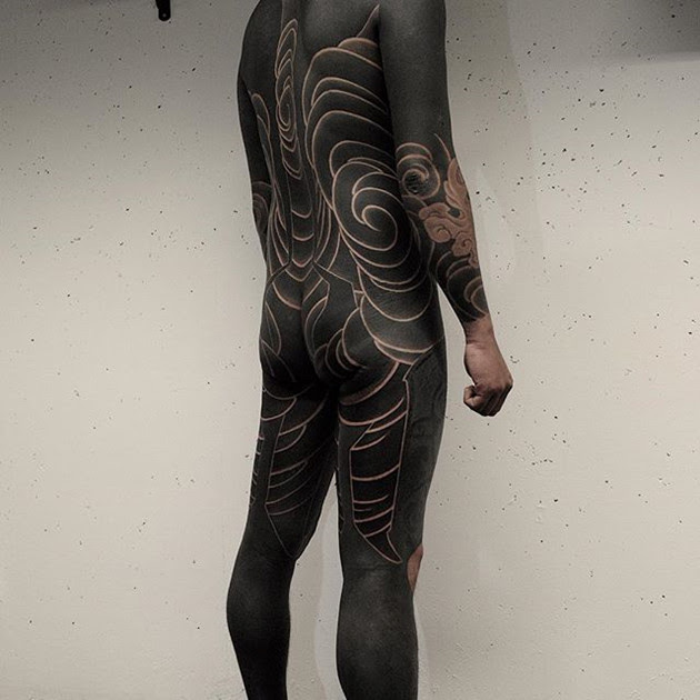 Hinh XÄm Blackwork Phong Cach Nháº­t Báº£n Ä'áº§y áº¥n TÆ°á»£ng Cá»§a Gakkin Artist Ink