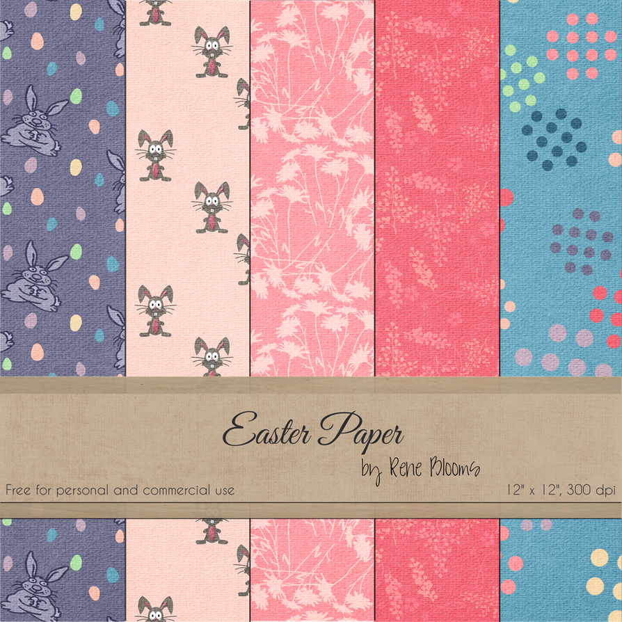 FREE Easter Paper by Rene Blooms by SunnyFunLane