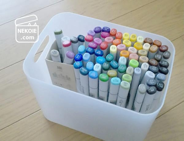 無印良品 文房具の収納と 秋を描くこと ネコハウス