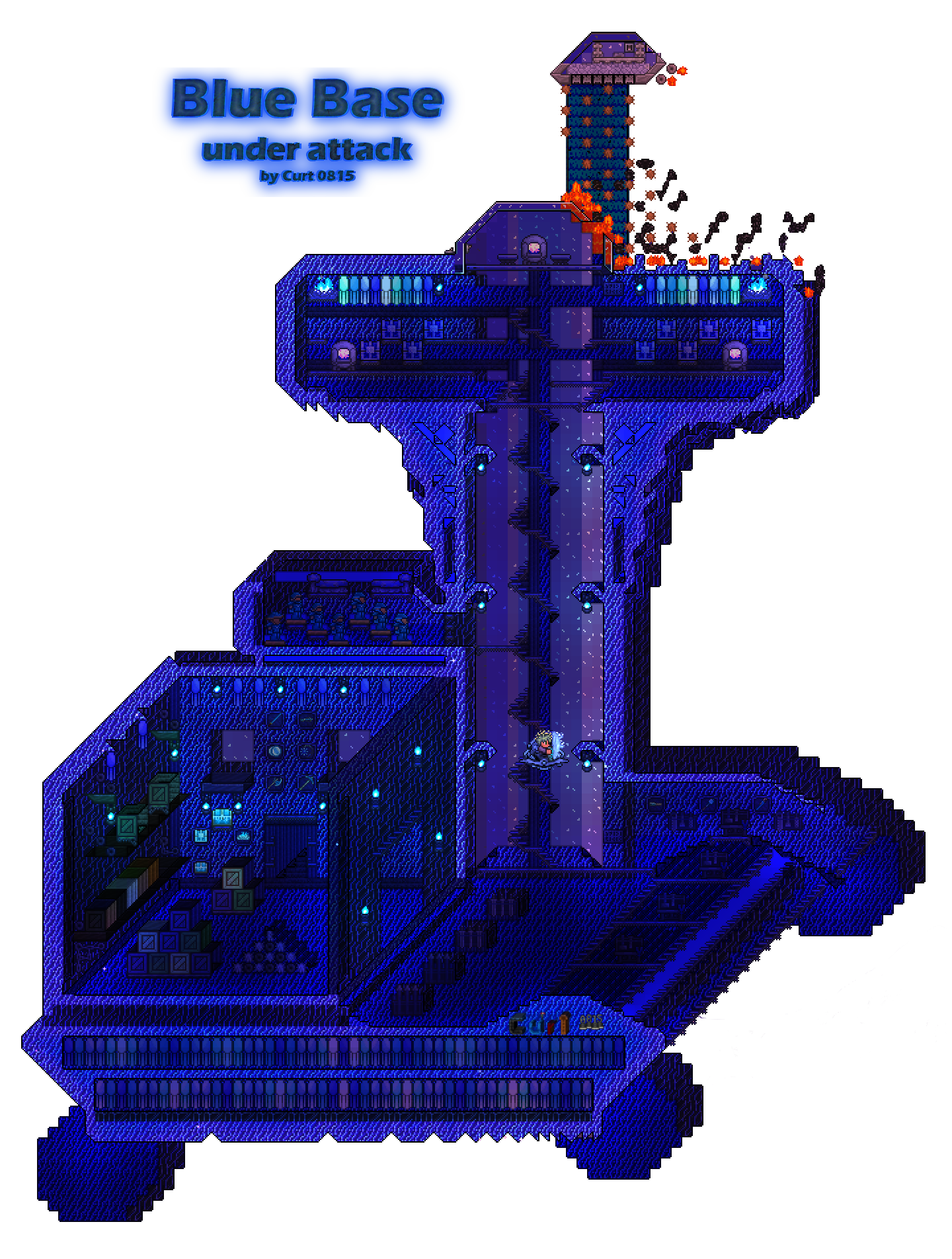 Blue Base under attack