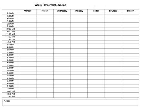  printable weekly hourly schedule template schedule printable free