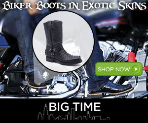 Biker Boots in Exotic Skins at Big Time!